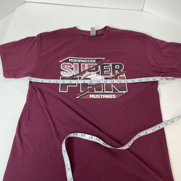 Morningside Mustangs Super Fan T-Shirt, Gildan Dryblend, Medium, Maroon, - Picture 7 of 8